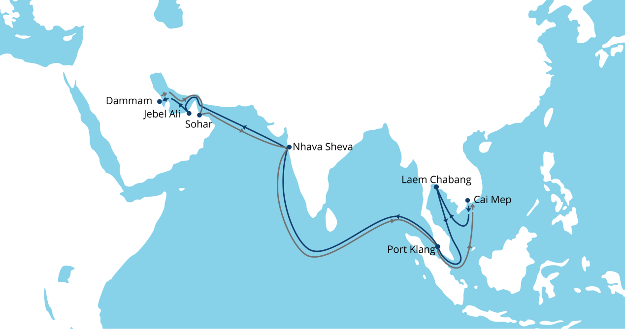 China to UAE Car Sea Routes