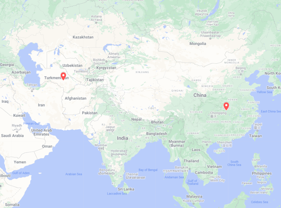 Shipping From China To Turkmenistan