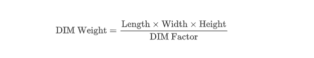 dim weight