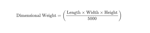 dimensional weight